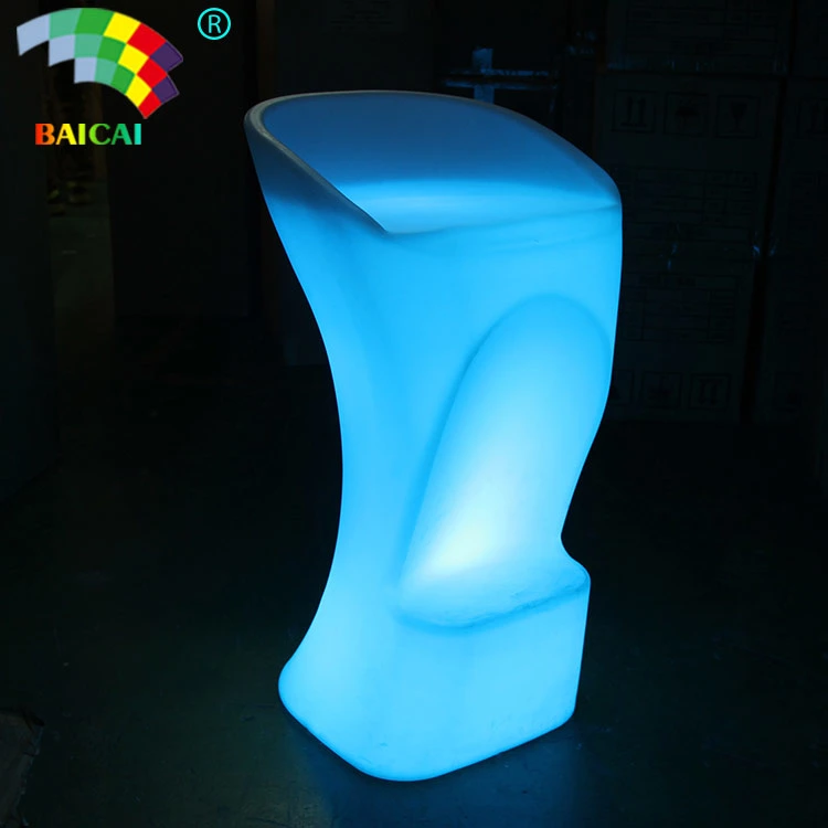 Plastic Outdoor Bar Furniture LED Bar Chair Stool