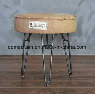 Retro Nostalgia Cotton and Linen Cloth Art Wooden Foot Stool Stool in Shoes Stool (M-X3185)