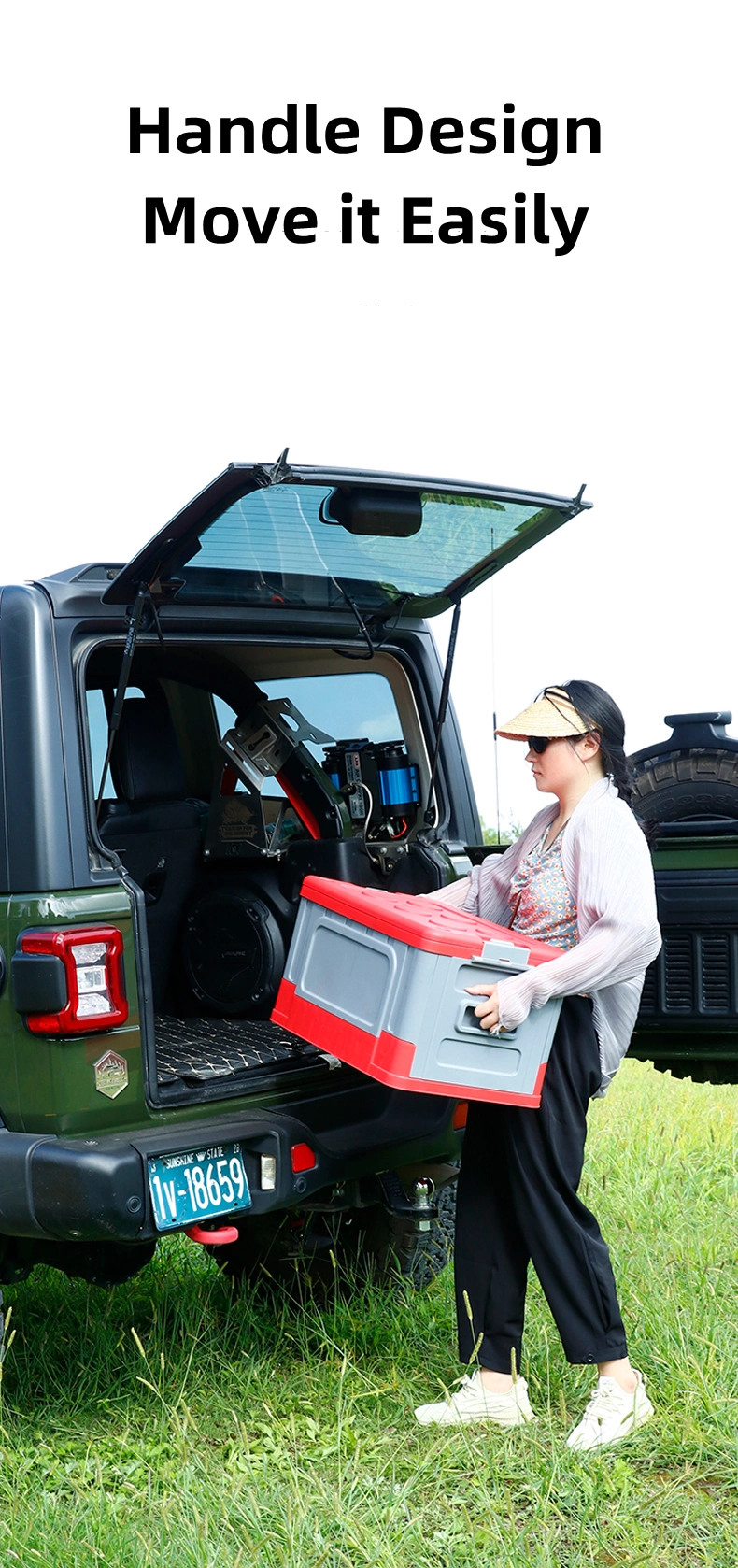 Popular Heavy Loading Plastic Folding Storage Box Table