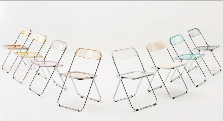 Customized Wholesale Modern Clear Acrylic PC Plastic Folding Chairs