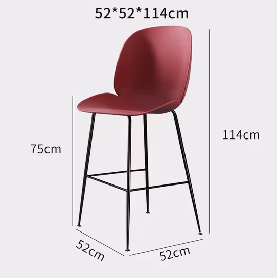 Taburete de bar Silla Silla de plástico Silla de comedor Muebles para el hogar Muebles modernos