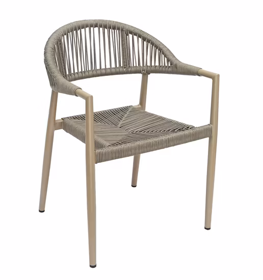 Sillas de restaurante apilables de mimbre de ratán de plástico de alta calidad populares Silla de comedor de bistró francés para cena de metal de jardín interior y exterior